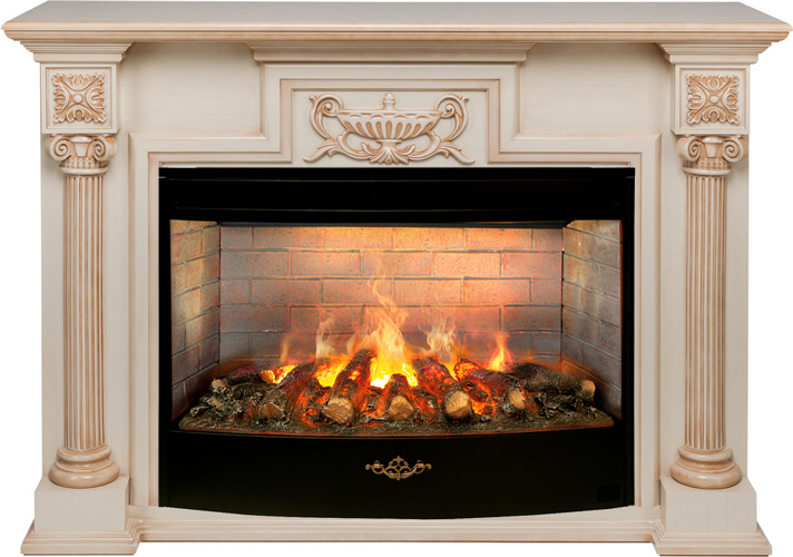 Электрокамин Real-Flame LONDON 33 WT-619B с очагом FIRESTAR 33