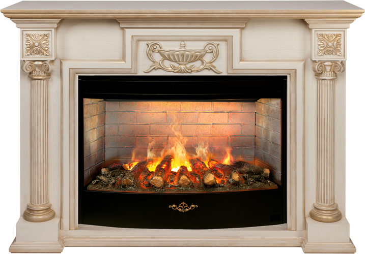 Электрокамин Real-Flame LONDON 33 WT-659G с очагом FIRESTAR 33