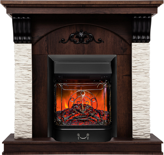 Электрокамин Real-Flame CORFINO STD NT-F316 с очагом MAJESTIC LUX