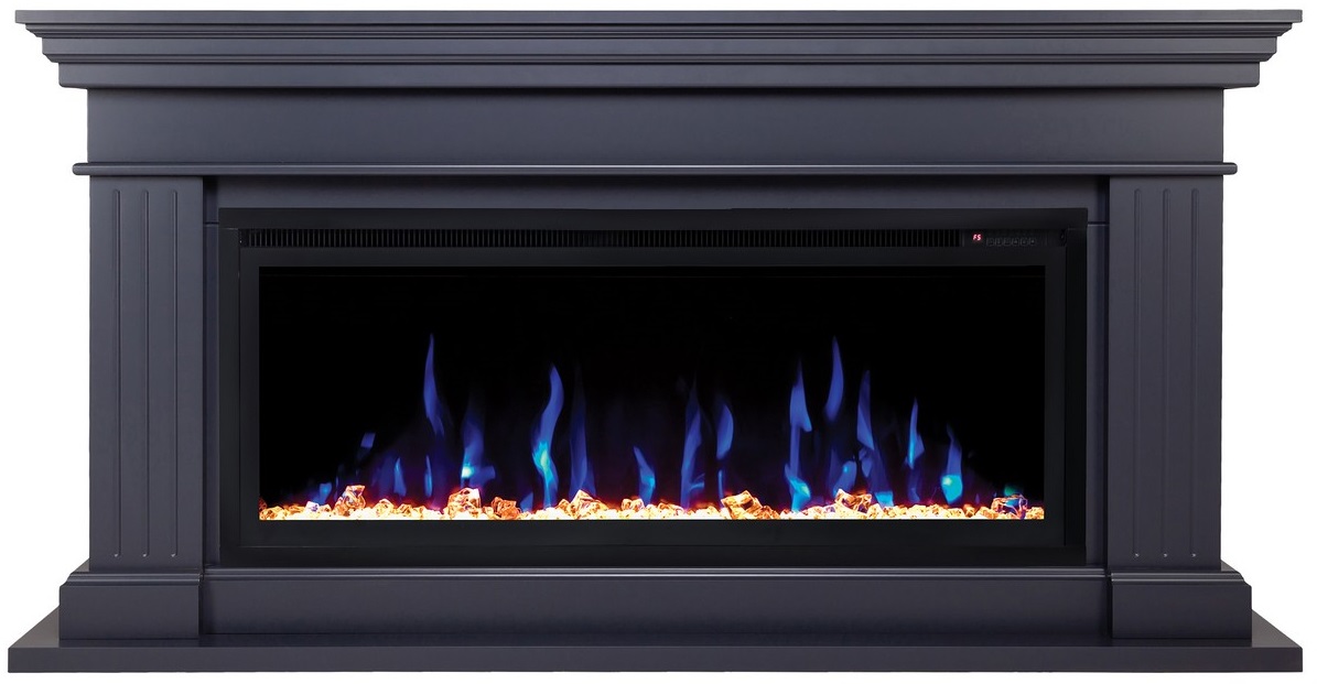 Пристенный электрокамин Real-Flame ONTARIO S42/SF42 GR-P718 с очагом SAPHIR 42