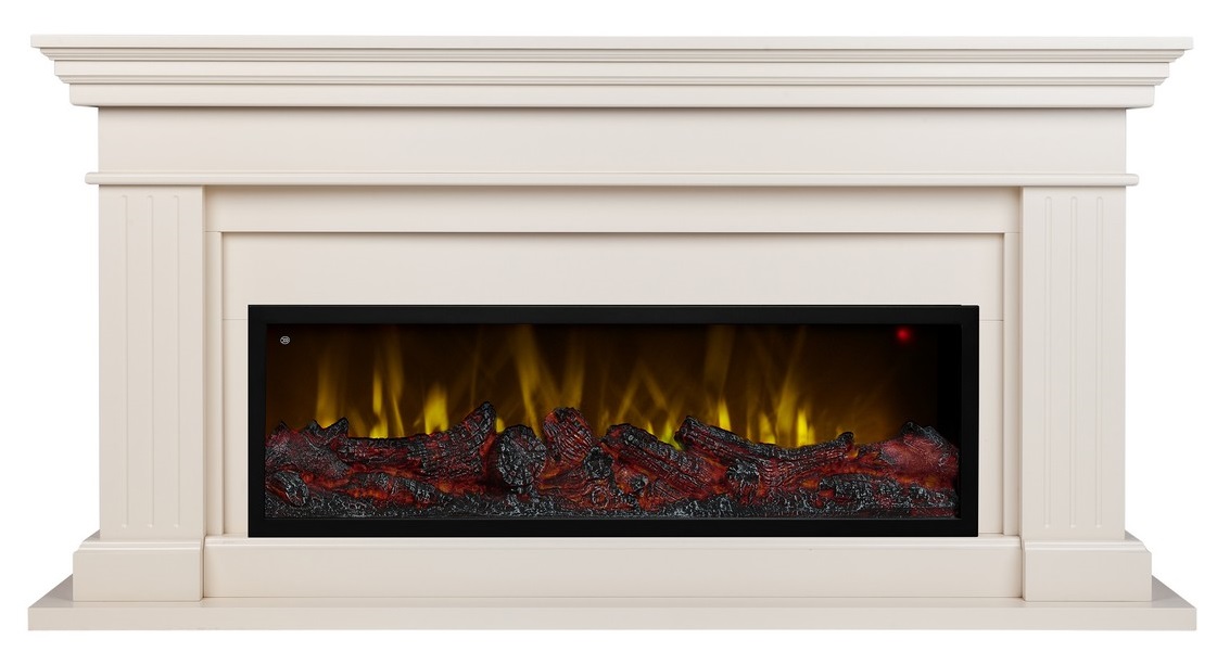 Линейный электрокамин Real-Flame ONTARIO S42/SF42/BV WT-P511 с очагом BEVERLY-S MULTY
