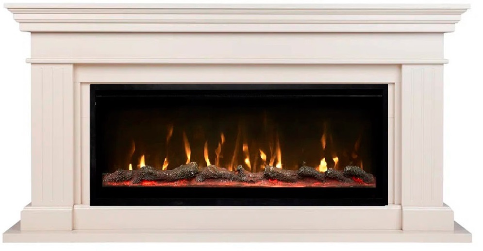Пристенный электрокамин Real-Flame ONTARIO S42/SF42/BV WT-P614 с очагом SAFITA 42