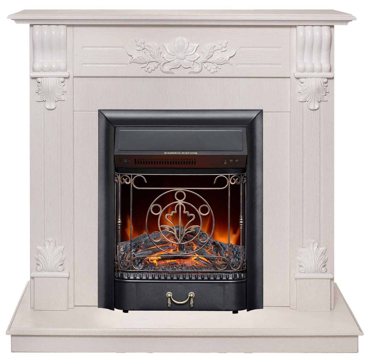 Пристенный электрокамин Real-Flame OTTAWA WT-F614 с очагом MAJESTIC LUX