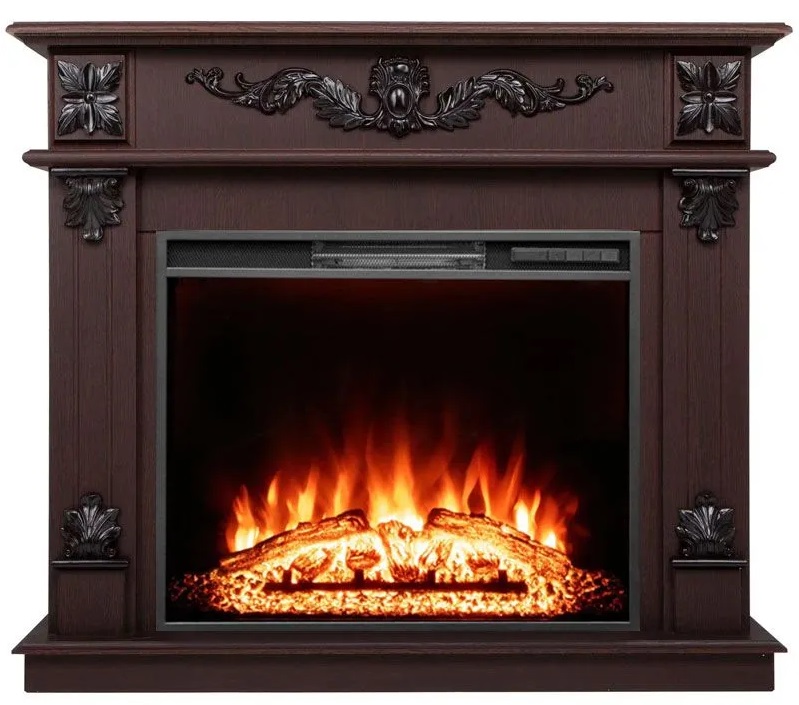 Пристенный электрокамин Real-Flame PHILADELPHIA 25,5/26 DN-F817с очагом AQUAMARINE 26