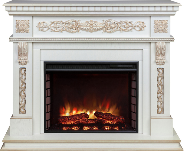 Электрокамин с классическим  очагом 2D Real-Flame ESTELLA 25,5/26 WT-519G с очагом RICH 25.5