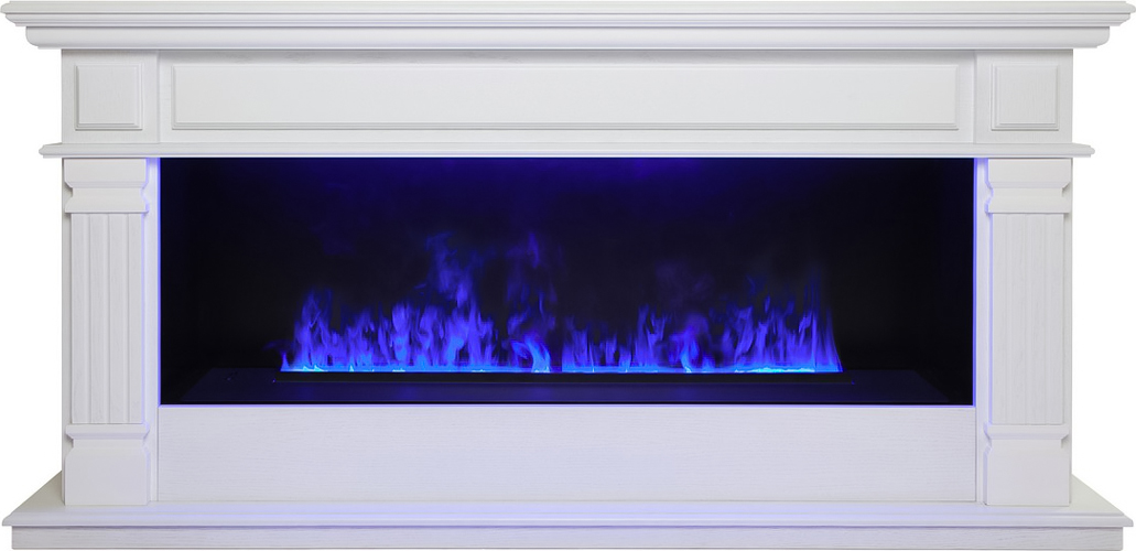 Пристенный электрокамин Real-Flame ISLANDIA CST1000 WT-511 с очагом CASSETTE 1000 LED авто