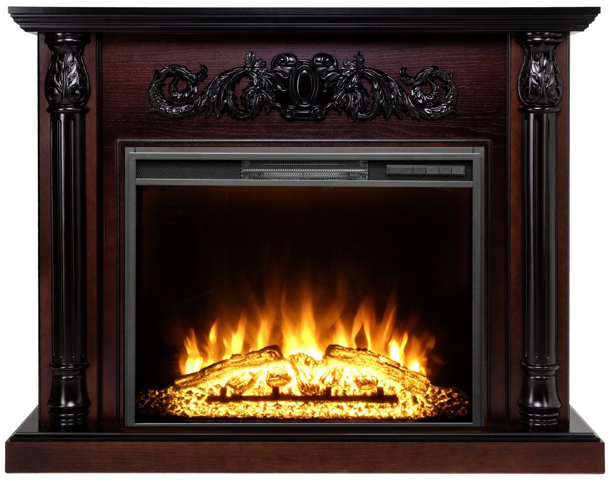 Пристенный электрокамин Real-Flame SALFORD 33 AO-217 с очагом AQUAMARINE 33