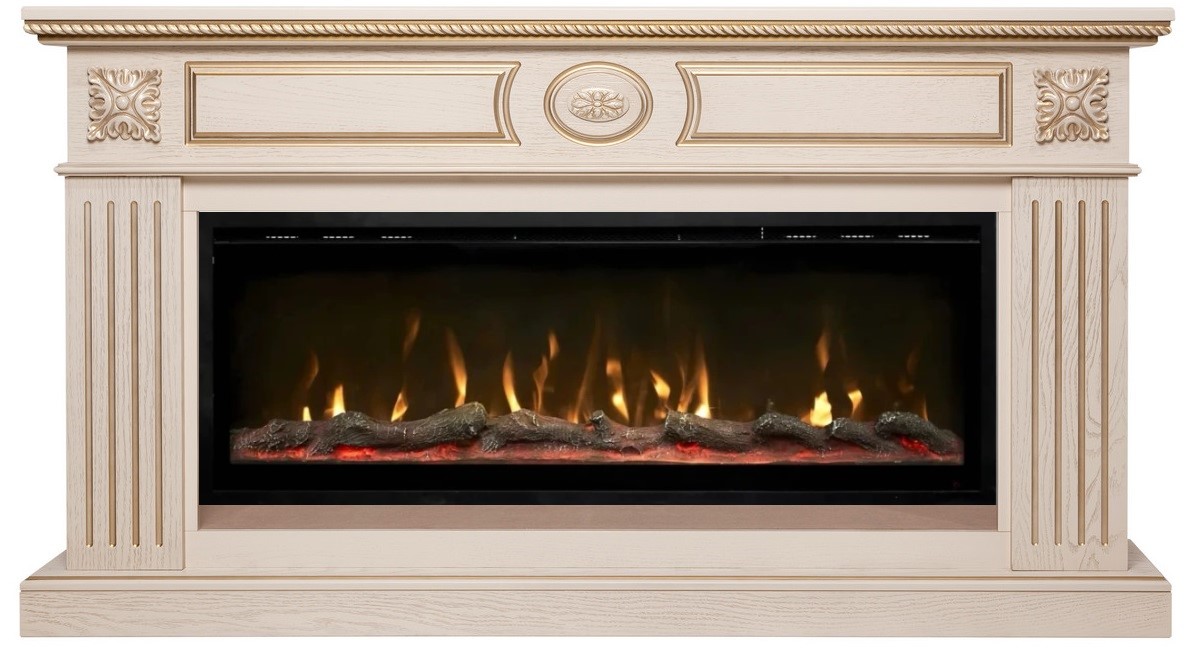Пристенный электрокамин Real-Flame SIENA S42/SF42 WT-619G с очагом SAFITA 42
