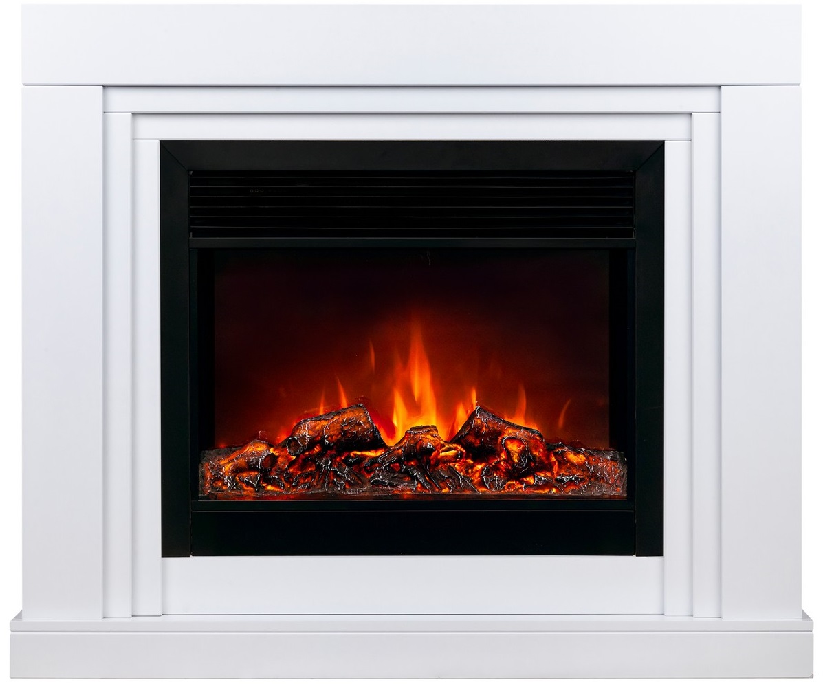 Пристенный электрокамин Real-Flame STANLEY 26 WT-P511 с очагом MOONBLAZE LUX