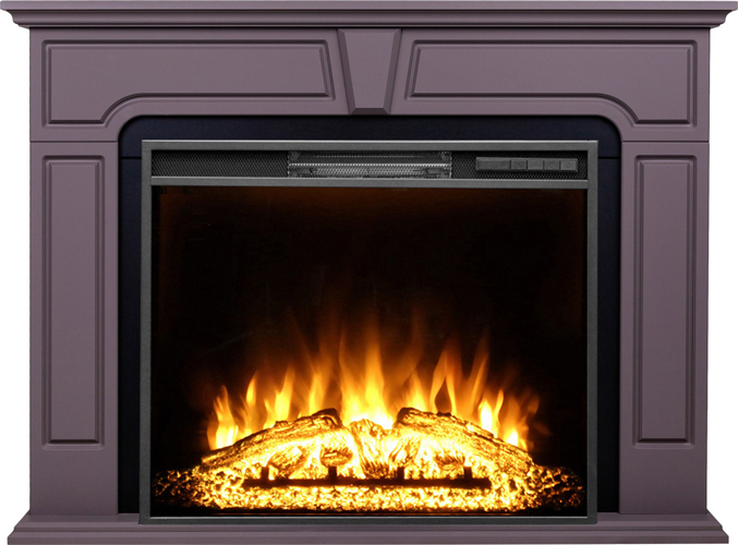 Пристенный электрокамин Real-Flame THEODOR 33 GR-F716 с очагом AQUAMARINE 33