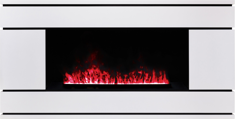 Пристенный электрокамин Real-Flame VEGA CST1000 WT-P511 с очагом CASSETTE LED 1000 авто