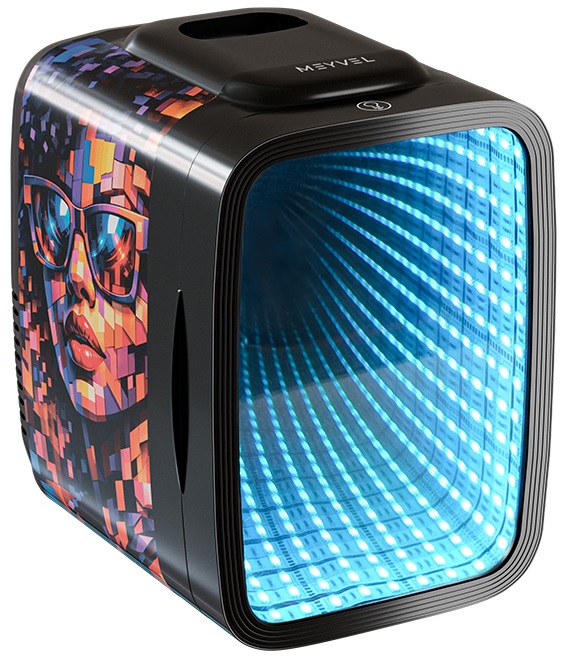 Мини-бар MEYVEL MD-04C3B-RGB с принтом женщина в очках-мозаика