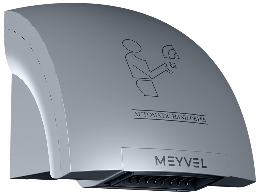 Пластиковая сушилка для рук MEYVEL MH1-1800P1 (Gray)