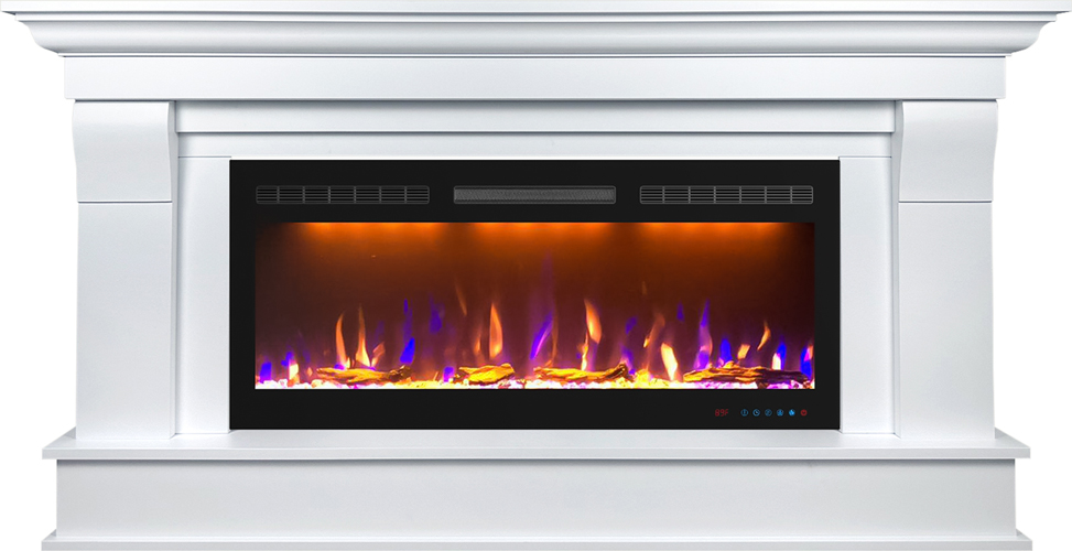 Линейный электрокамин Royal Flame Crystal 40 RF с порталом Monaco 42