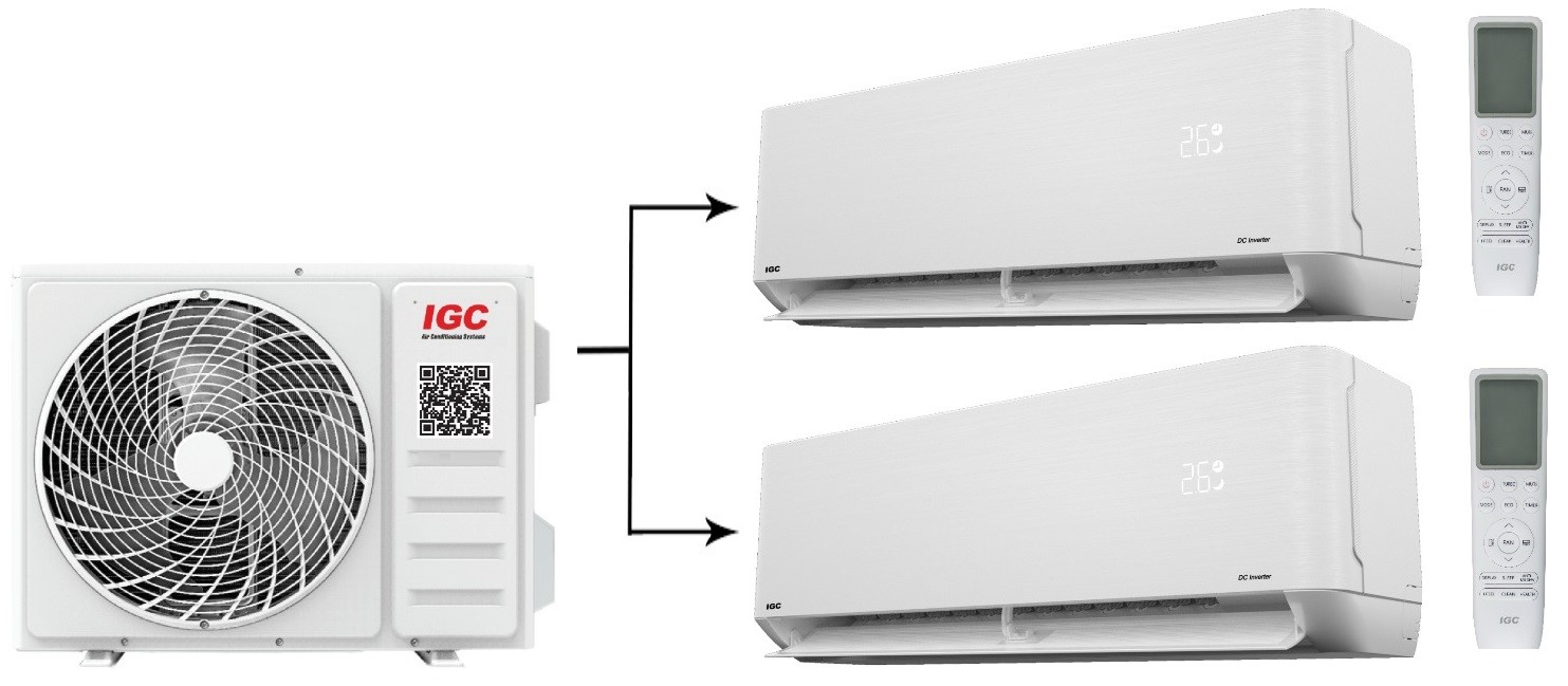 Мульти сплит-система IGC Серия Т RAM3-T21URH/RAK-T12RH*2