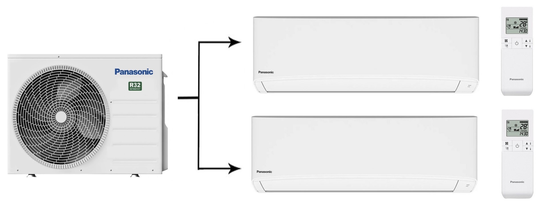 Мульти сплит-система Panasonic Design white CU-2Z50TBE/CS-Z25ZKEW*2