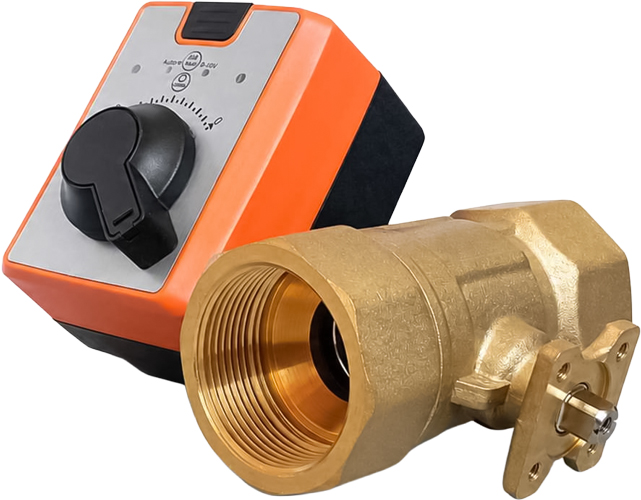 Кран с электроприводом BVM 2-way DN40-Kvs40.0 с электроприводом ЭПК24АВ