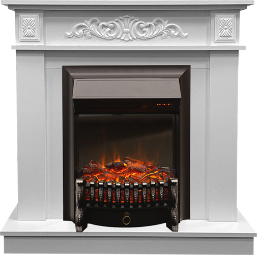 Пристенный электрокамин Real-Flame АФРОДИТА STD WT-LCB510 с очагом FOBOS LUX RC