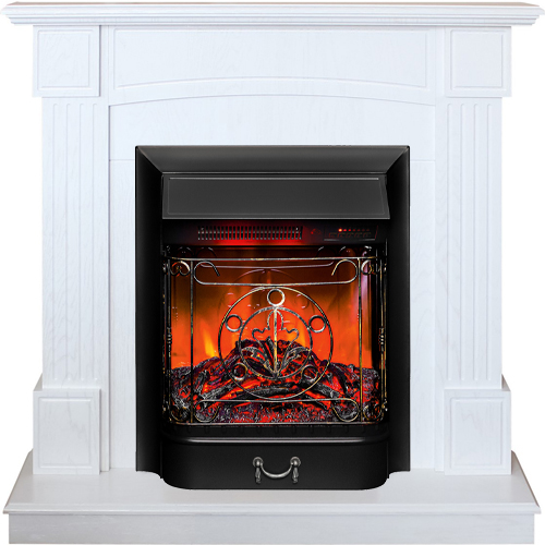 Пристенный электрокамин Real-Flame ANDREA STD WT-F513 с очагом MAJESTIC LUX