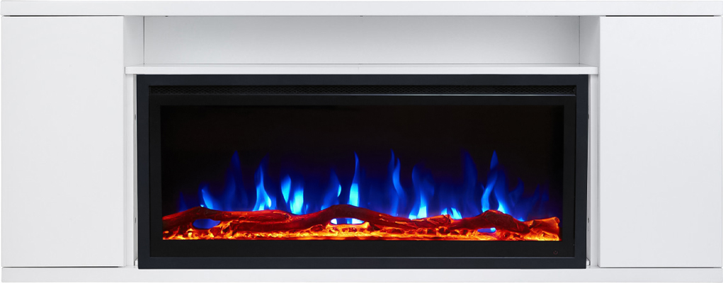 Пристенный электрокамин Real-Flame BERGEN PRM36/SF36 WT-P511 с очагом SAFITA 36