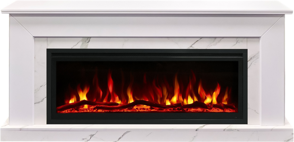 Линейный электрокамин Real-Flame СОЛО J45/JK45/SF42 WT-FSHW511/ WT-F512 с очагом SAFITA 42