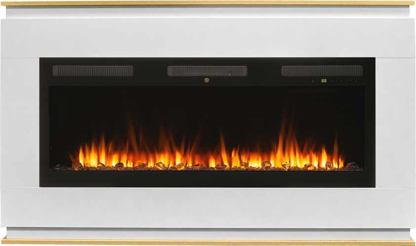 Линейный электрокамин Real-Flame МАРТА E50 WT-LCB510/LO -LCB113 с очагом EMERALD 50