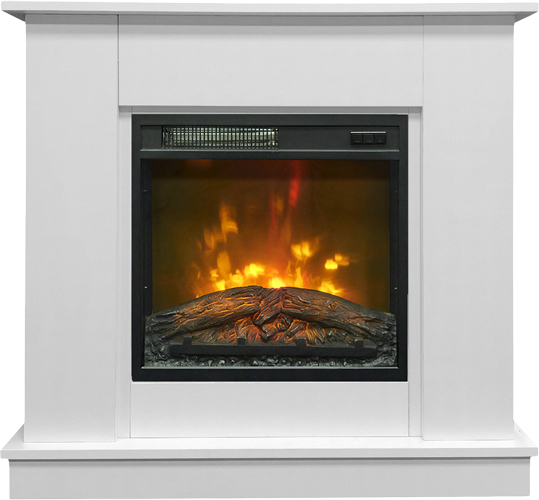 Пристенный электрокамин Real-Flame ФЛОРА 18 WT-LCB510 с очагом AMIX