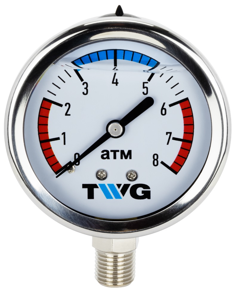 Манометр TWG PG 0-8 014S-R