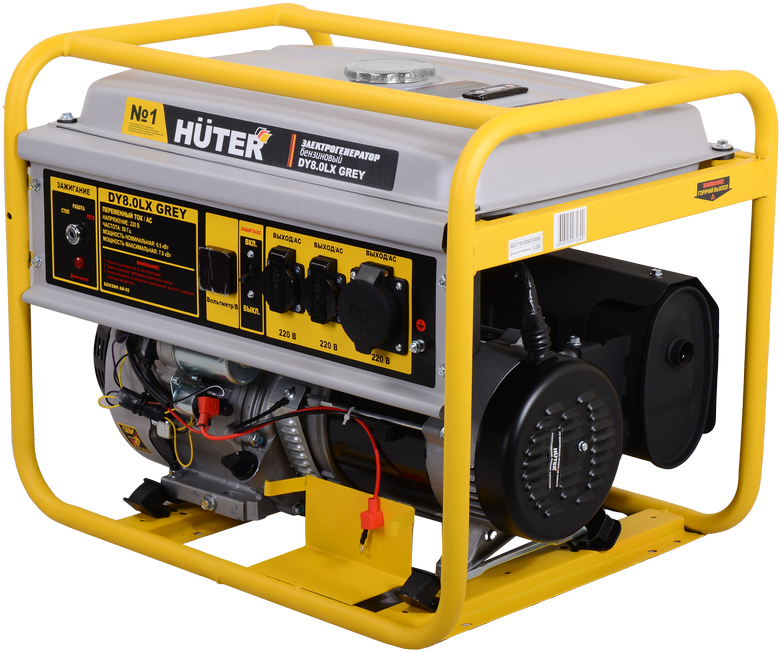 Бензиновый генератор Huter DY8.0LX-электростартер Grey