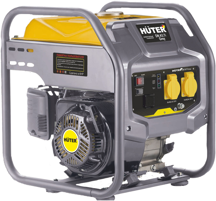 Бензиновый генератор Huter DN A3.7i Grey