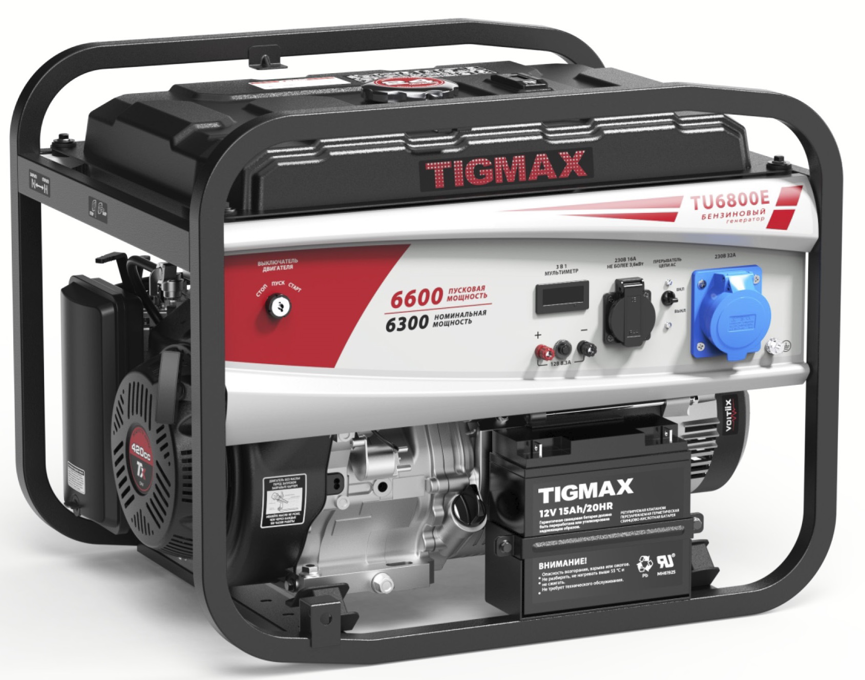 Бензиновый генератор TIGMAX TU6800E