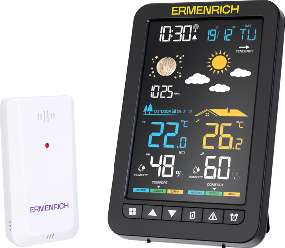 Цифровая метеостанция с радиодатчиком Ermenrich Report WR30