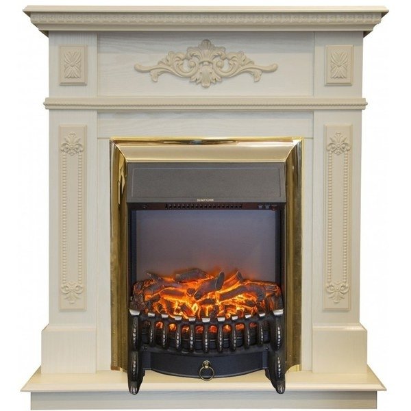 Электрокамин с классическим очагом 2D Real-Flame Lilian STD/EUG WT-F617 с очагом FOBOS LUX BL