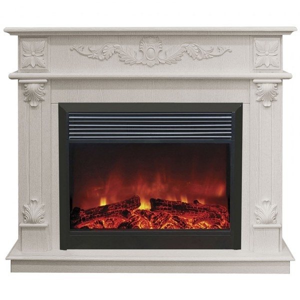 Электрокамин с широким очагом 2D Real-Flame Philadelphia 25,5/26 WT-F614 с очагом MOONBLAZE DELUXE BL