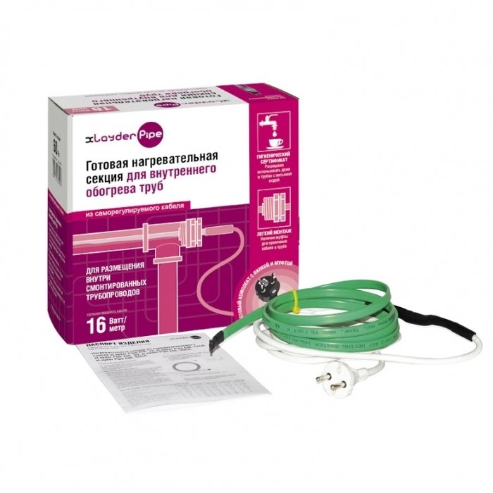 Антиобледенение xLayder Pipe EHL-16-9 внутрь трубы