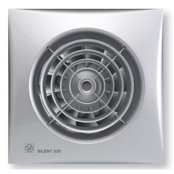 Вытяжка для ванной диаметр 120 мм Soler & Palau SILENT-200CHZ SILVER