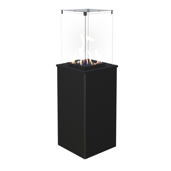 Газовый уличный обогреватель мощностью 8-10 кВт Kratki PATIO MINI/M/G31/37MBAR/S - сталь, с ручным управлением