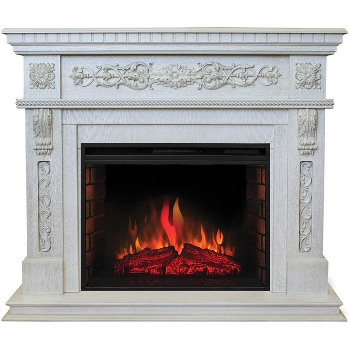Красивый камин Real-Flame Estella 25,5/26 WT-519G с очагом Epsilon 26 S IR