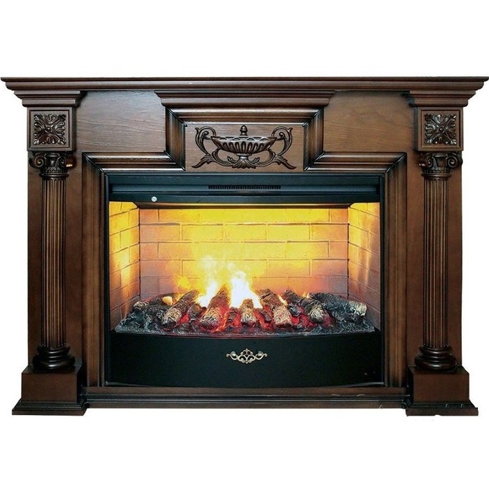 Электрокамин с широким очагом 3D Real-Flame London 33 АО-255 с очагом 3D Firestar 33