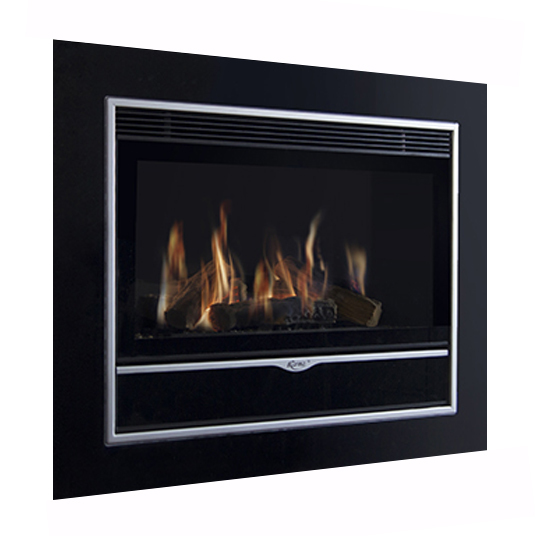 Встраиваемый газовый камин Karma ELEGANCE 77 Exclusive Glass line 100