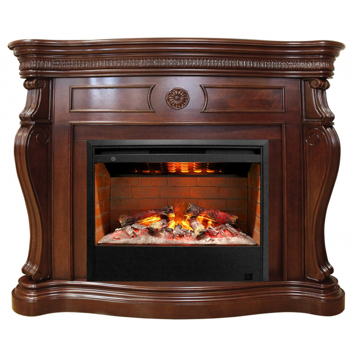 Электрокамин с широким очагом 3D Real-Flame Barcelona 26/33 AO-257 с очагом 3D Helios 26