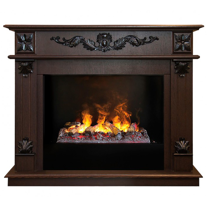Электрокамин с широким очагом 3D Real-Flame Philadelphia 25,5/26 DN-F817 с очагом 3D CASSETTE 630 Black Panel