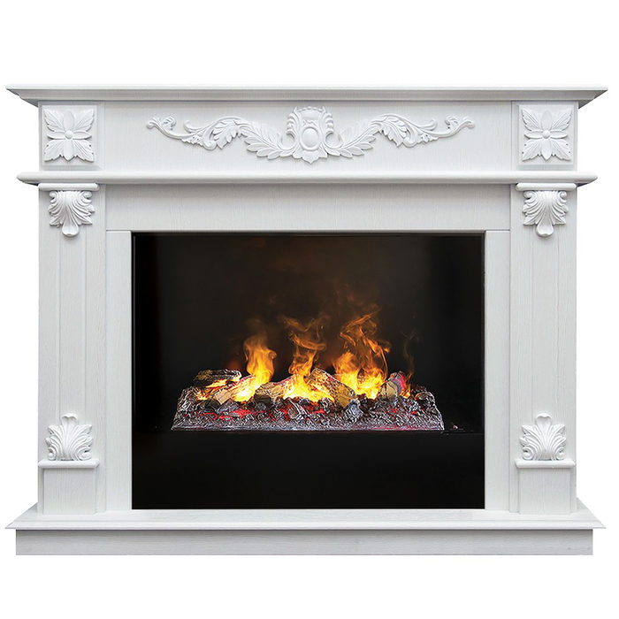 Электрокамин с широким очагом 3D Real-Flame Philadelphia 25,5/26 WT-F614 с очагом 3D CASSETTE 630 Black Panel