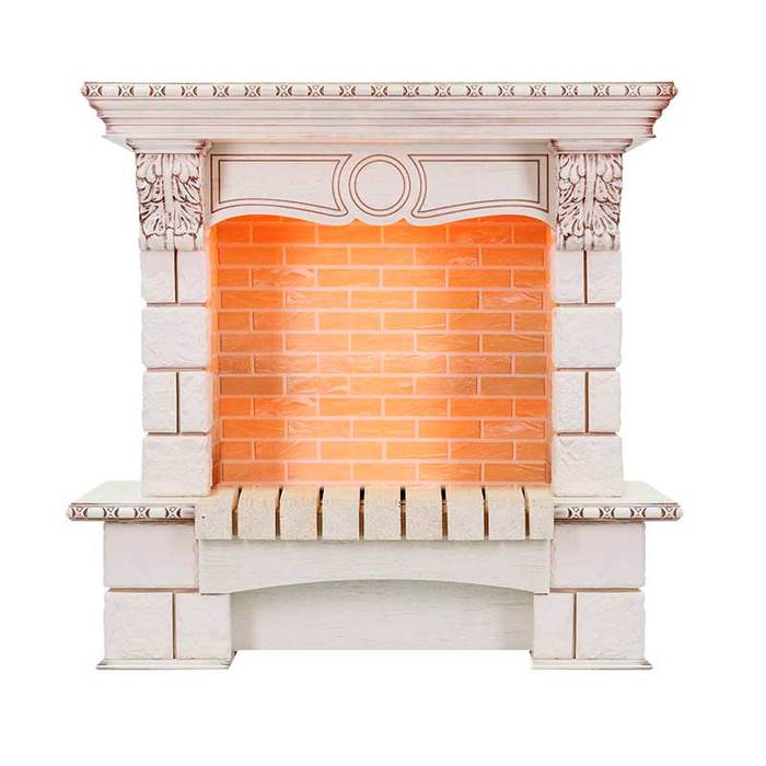 Угловой широкий портал Dimplex Pierre Luxe угл. (для Cassete 600) Ivory