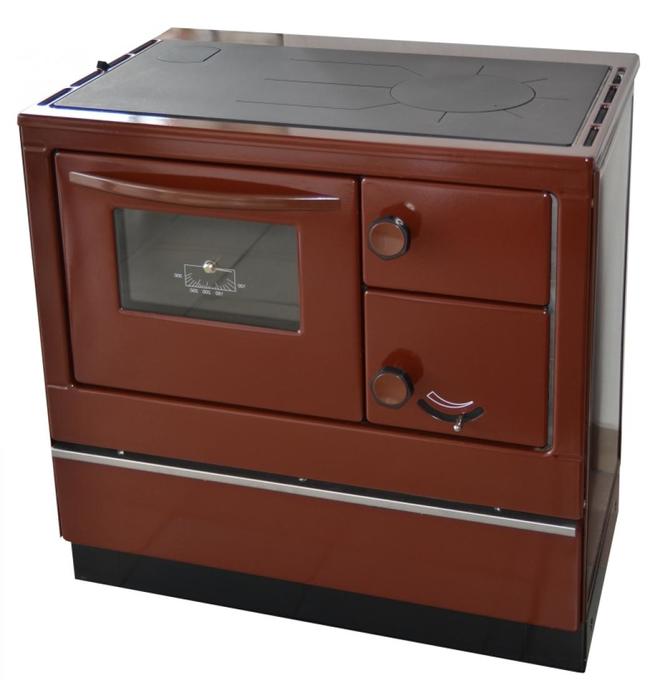Дровяная печь THORMA OKONOM 85/FIKO DELUXE, правая, коричневая