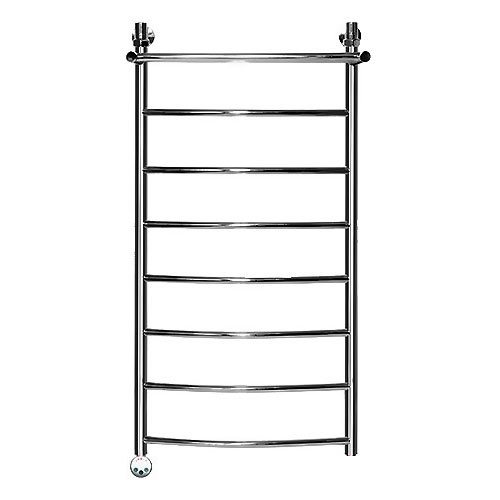 Электрический полотенцесушитель лесенка Ника ЛД/ВП Электрическая Лесенка Дуга/Верхняя Полка 120х50 -8 лев