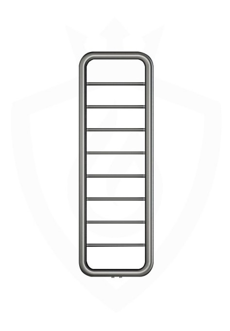 Водяной полотенцесушитель шириной 410 - 500 мм Carisa PAR 0500150008 полированный
