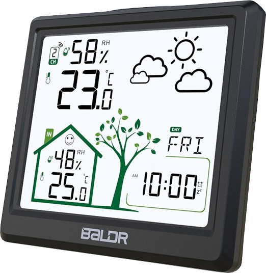 Цифровая метеостанция BALDR B0389WST2H2-V1 (черный)
