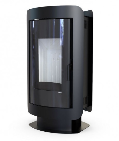 Дровяная печь DEFRO HOME OVAL, черная сталь
