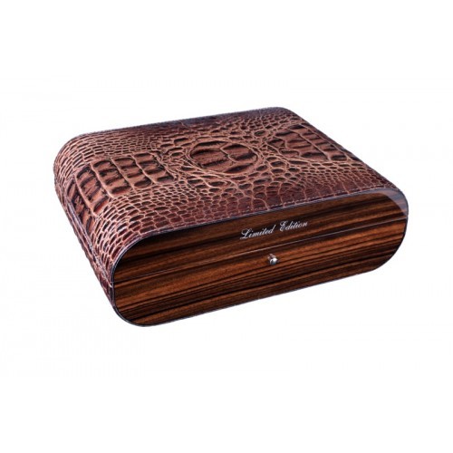 Настольный хьюмидор Gentili Croco Brown на 15 сигар Limited Edition